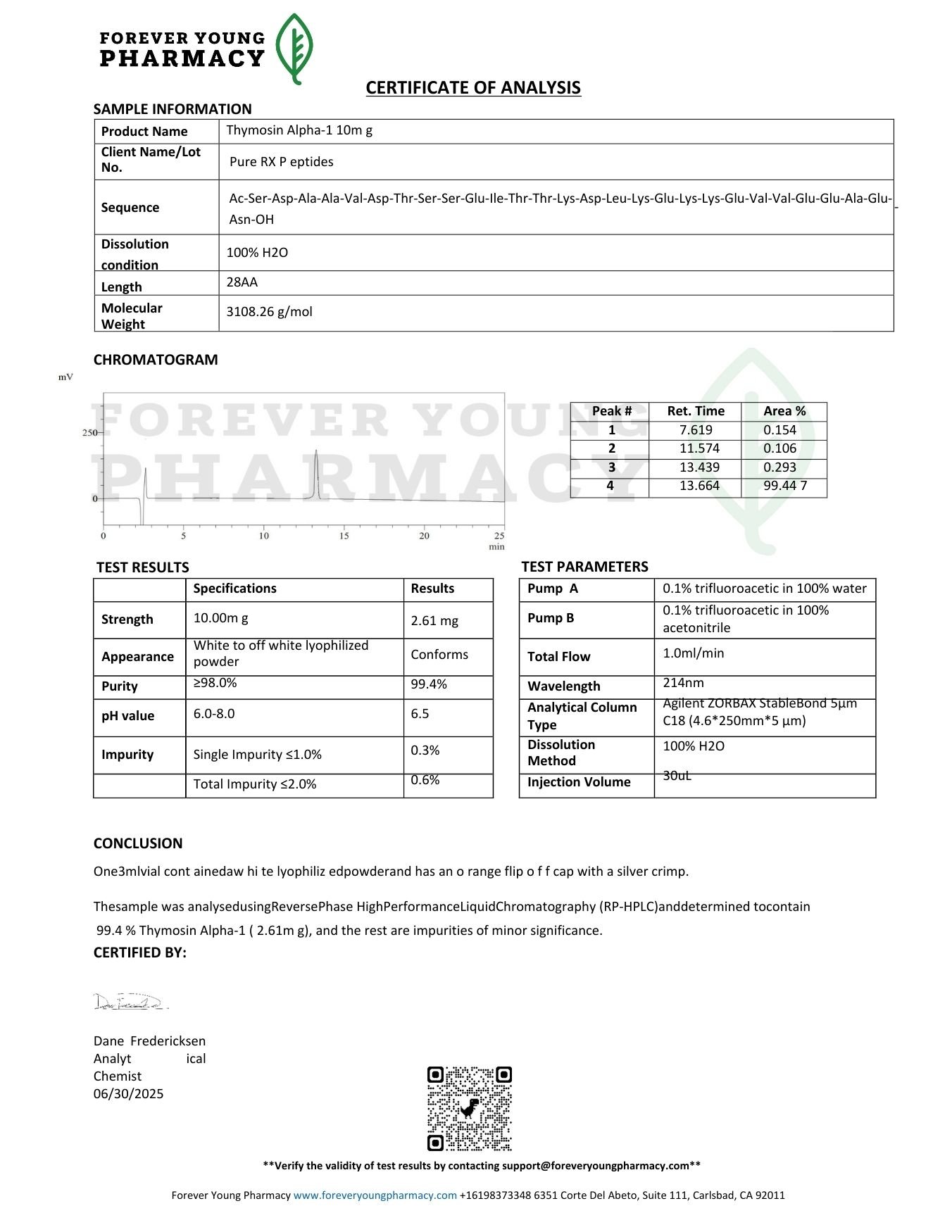 THYMOSIN ALPHA 1 -10MG